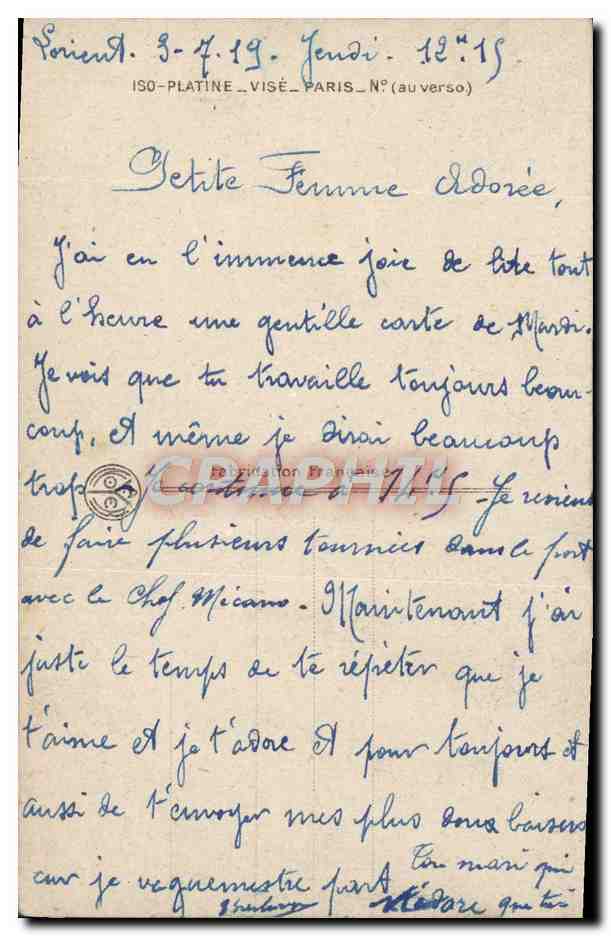 CPA Fantaisie Femme — Verso