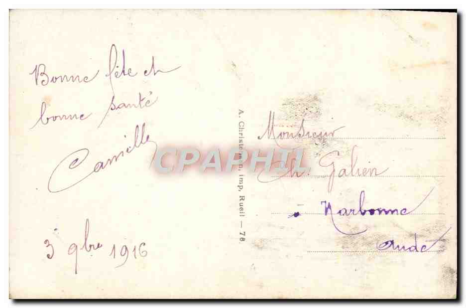 CPA Fantaisie Fleurs — Rückseite