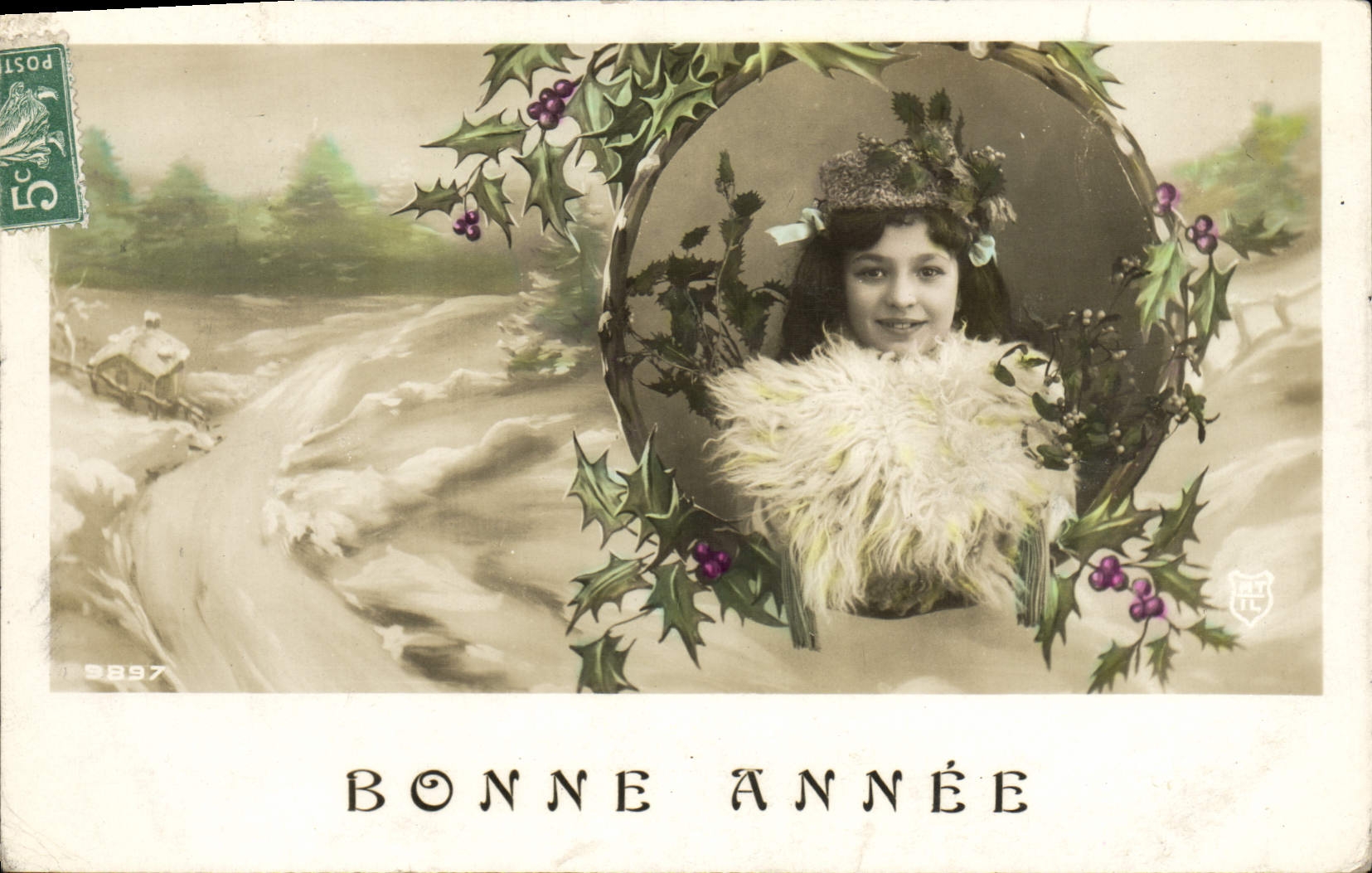 CPA Fantaisie Femme Bonne annee