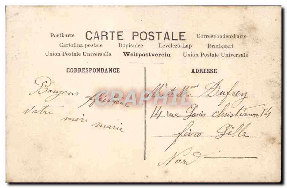 CPA Fantaisie Enfant — Verso