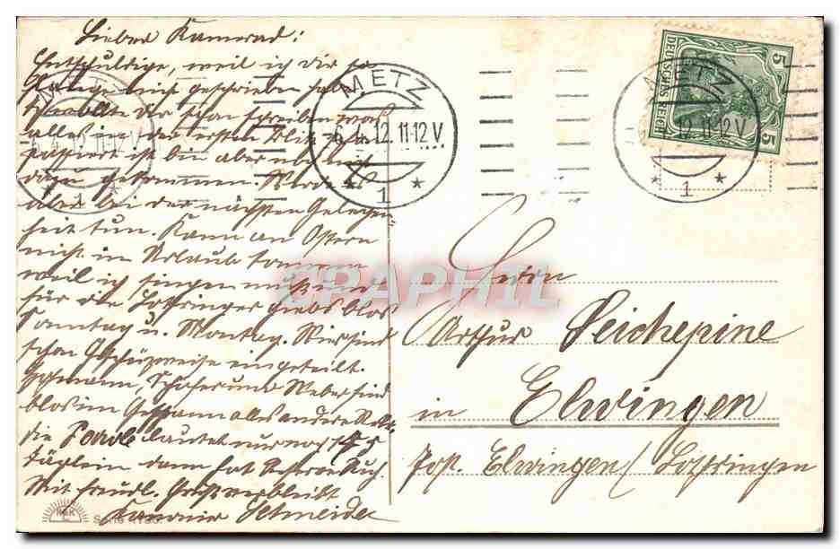 CPA Fantaisie Femme Lapin  — Verso