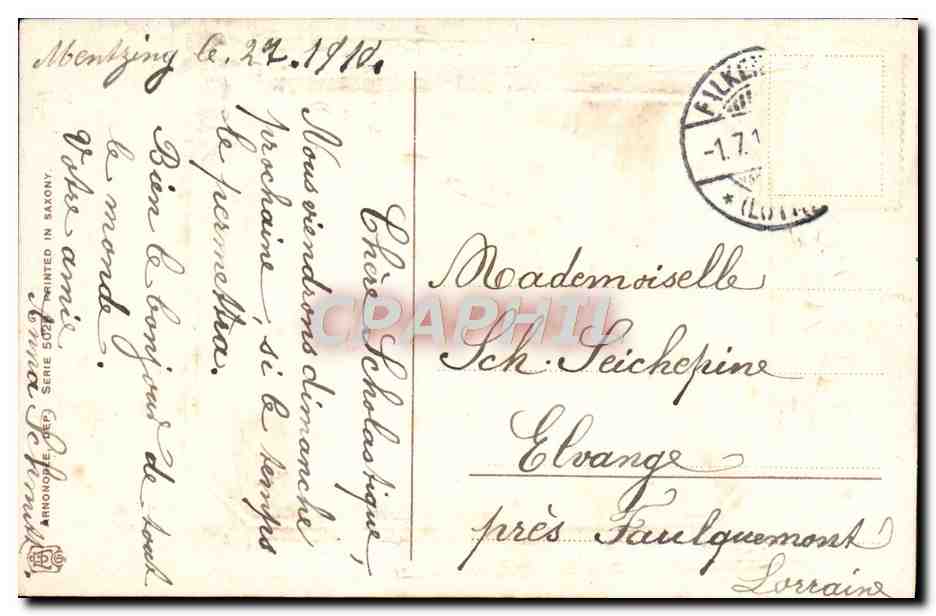 CPA Fantaisie Femme — Rückseite
