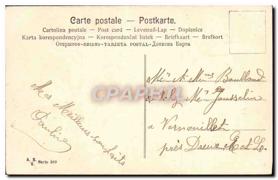 CPA Fantaisie Bonne annee — Rückseite