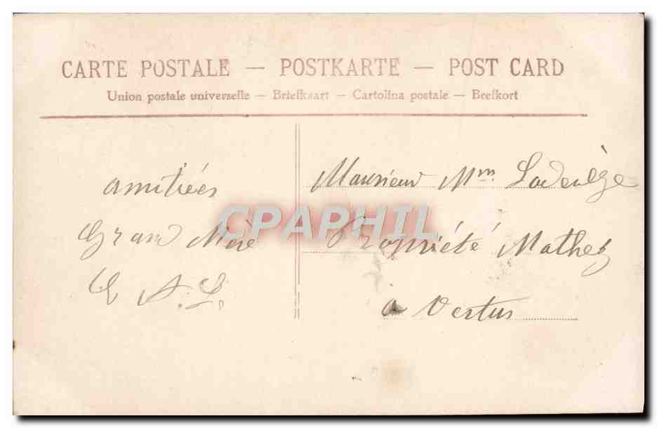 Femme en robe à motifs tenant un bouquet de roses — Bonnes Années — éditeur anonyme, n° 492 — Verso