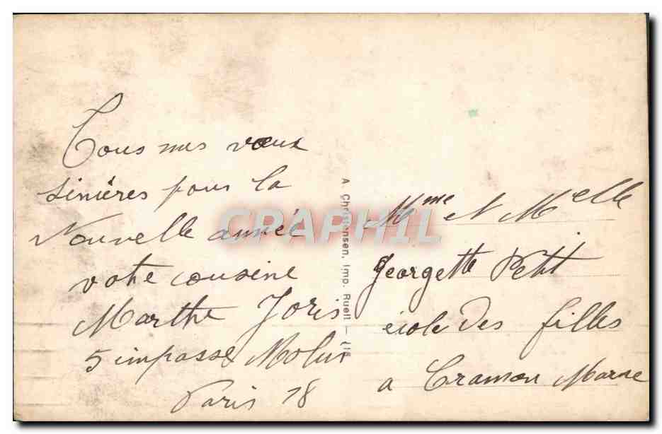 CPA Fantaisie Fleurs — Rückseite