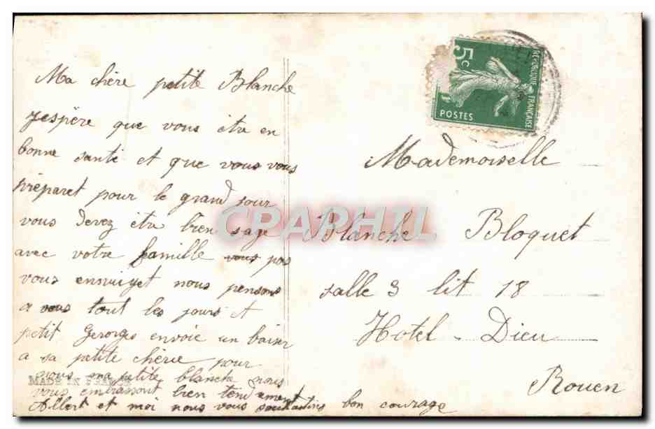 CPA Fantaisie Train — Rückseite