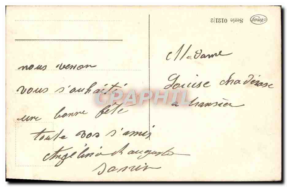 CPA Fantaisie Femme — Verso