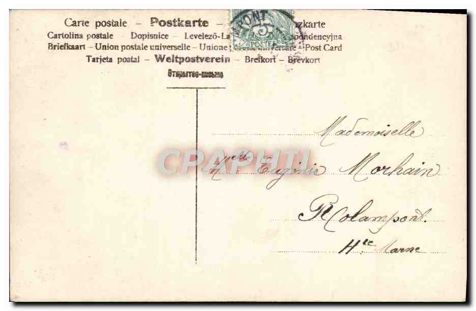 CPA Fantaisie Enfant Peintre — Verso