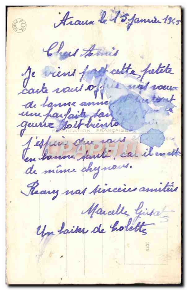 CPA Fantaisie Fleurs — Verso