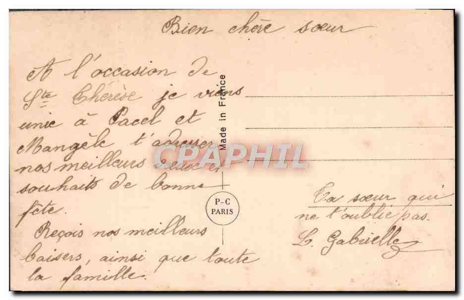 CPA Fantaisie Femme  — Rückseite