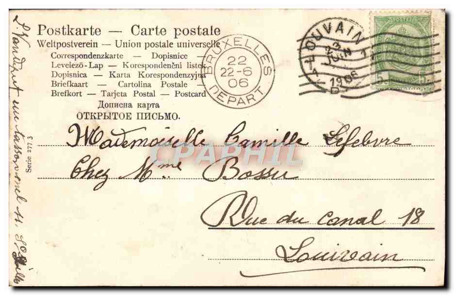 CPA Fantaisie Femme  — Rückseite