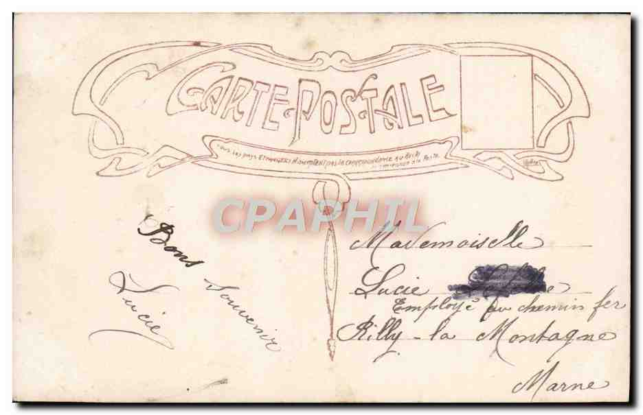 CPA Fantaisie Femme  — Rückseite