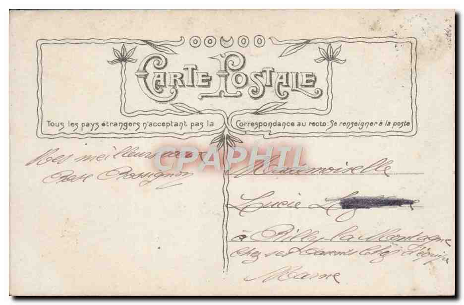 Mujer en vestido verde sosteniendo rosas — Feliz Año — editada por CROSSAY 1905 — Reverso