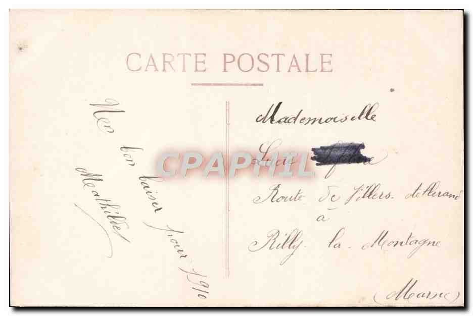Femme en robe bleue tenant un bouquet — Bonne Année — éditeur inconnu, n° 2023 — Rückseite