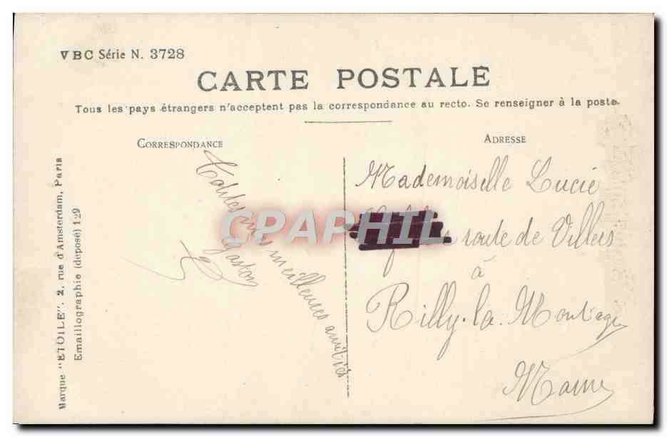CPA Fantaisie Homme  — Rückseite