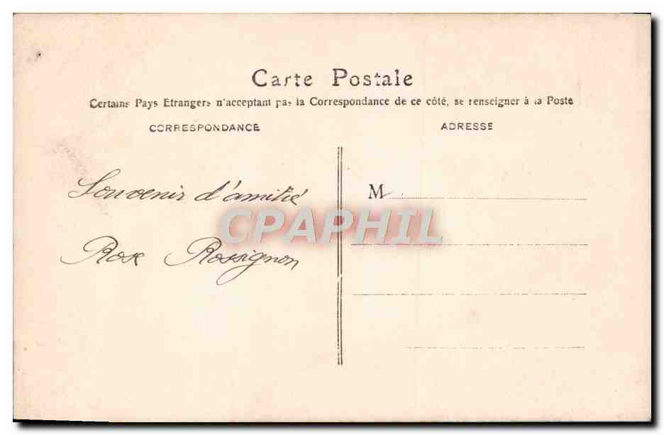 Femme à un kiosque de fleurs — éditeur M.F., n° 715 — Verso