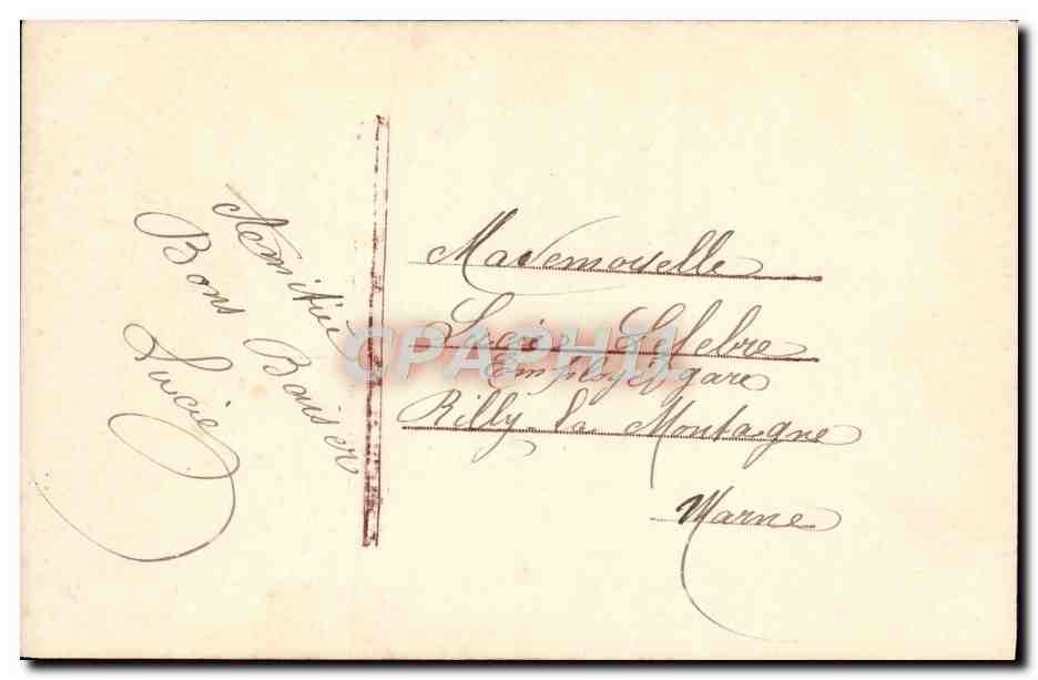 Une jeune femme en robe verte — Un Baiser — éditeur anonyme, n° 4190 — Verso
