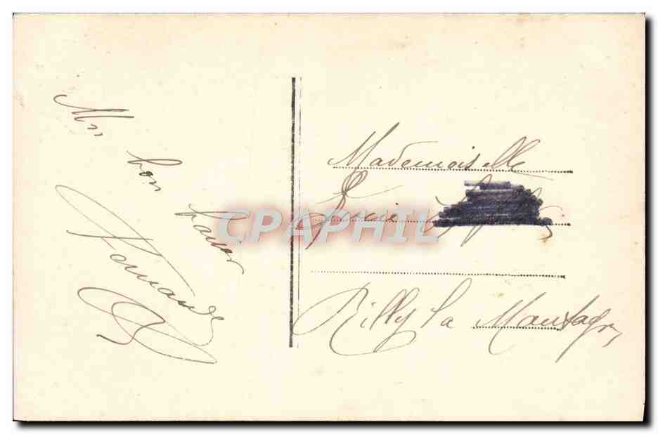 Femme en robe à jabot — décor floral — éditeur LUNA n°2127 — Reverso