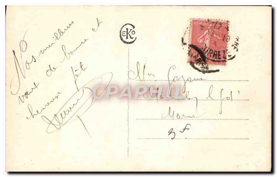 CPA Fantaisie Fleurs — Rückseite