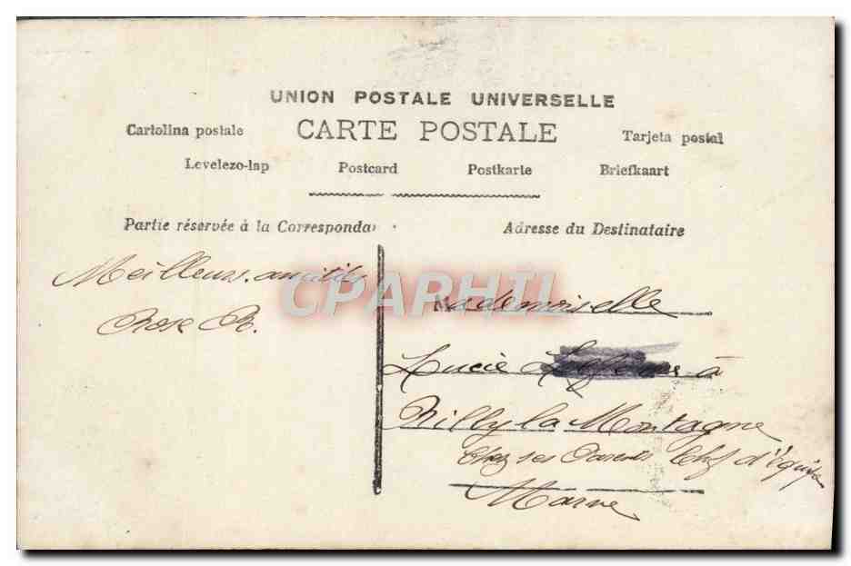 Femme avec bouquet de fleurs — message souvenir — éditeur LOTUS, n° 576 — Verso