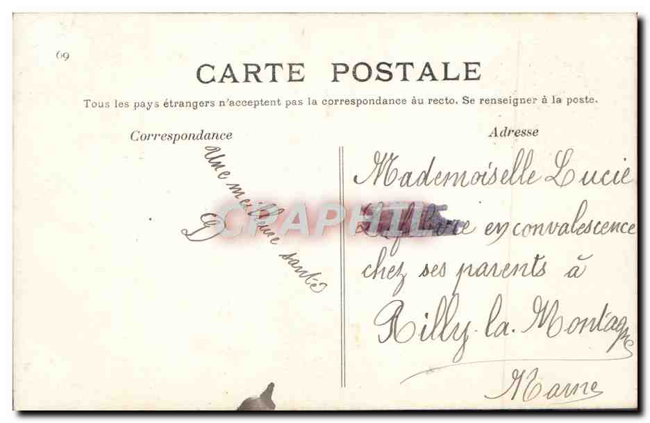 Couple amoureux — roses et déclaration d'amour — éditeur A&S n°831 — Verso