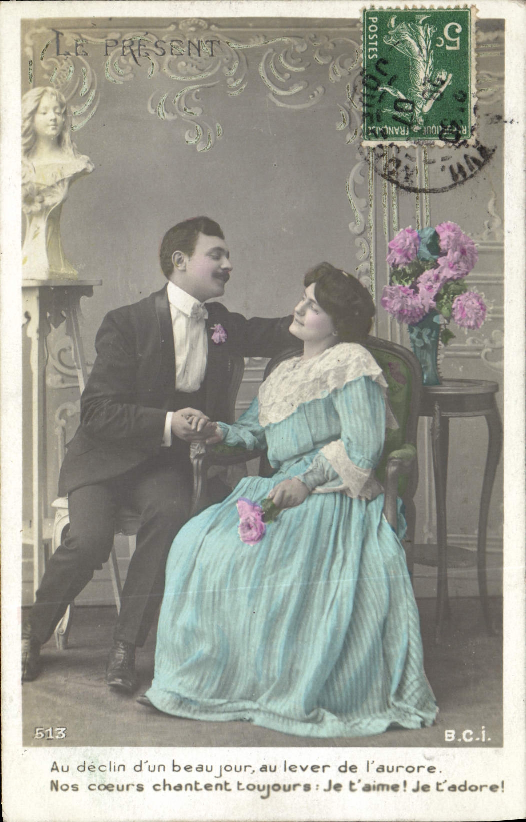 Couple amoureux — scène intime — B.C.i. n°513