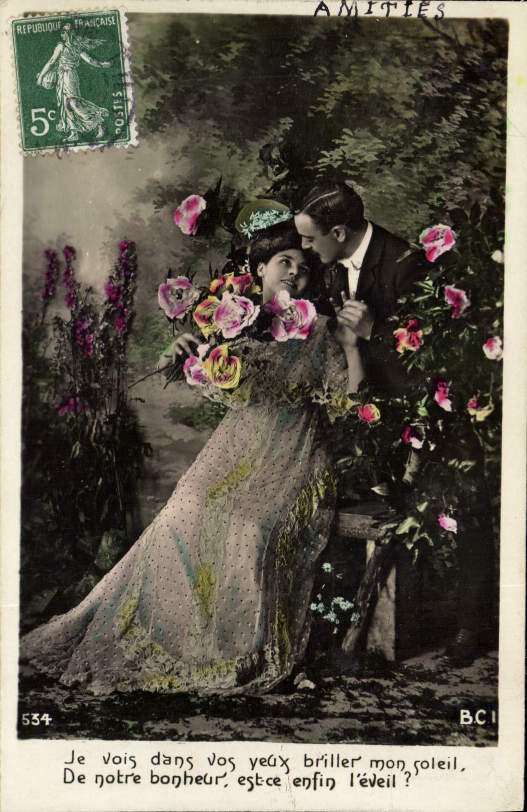 Je vois dans vos yeux briller mon soleil — scène amoureuse — B.C.I. n°534