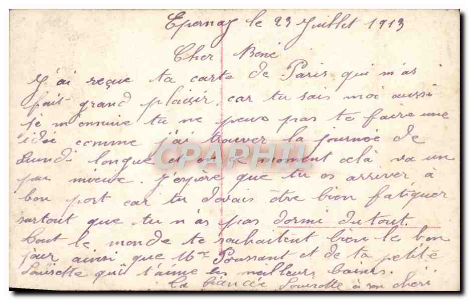 CPA Fantaisie Femme  — Rückseite