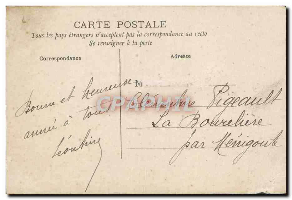 CPA Fantaisie Homme  — Verso