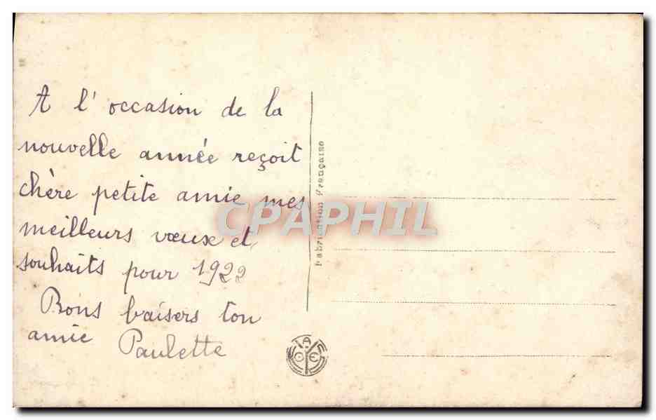 Jeune fille en robe lilas — studio Noyer — n° 2362 — Verso