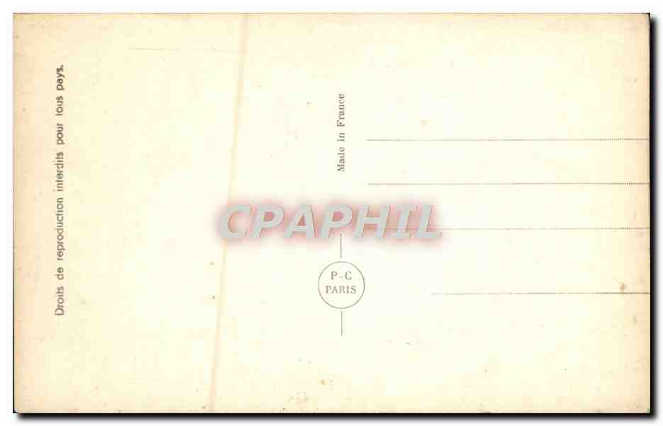 Couple amoureux — carte postale de séduction — P-C PARIS n°3955/3 — Verso
