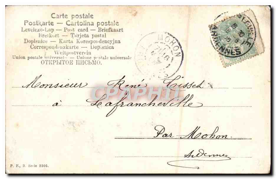 CPA Fantaisie Enfant Violon  — Rückseite