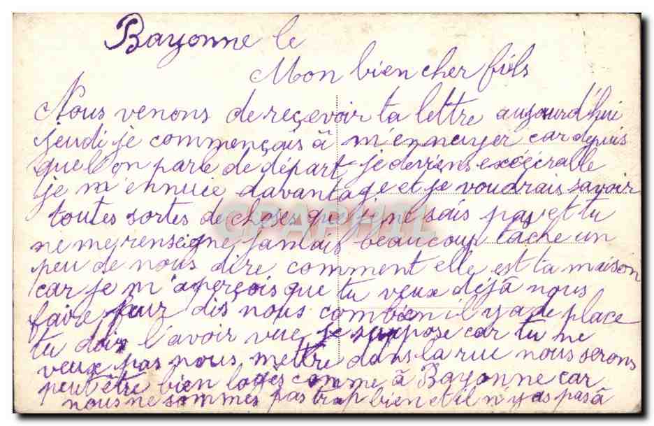 CPA Fantaisie Enfant Trefle  — Rückseite