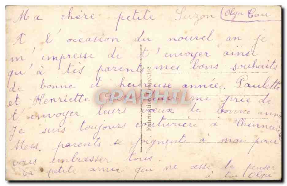 CPA Fantaisie Homme  — Rückseite