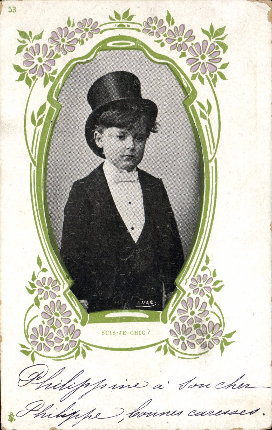 CPA Fantaisie Enfant Suis-je chic ?
