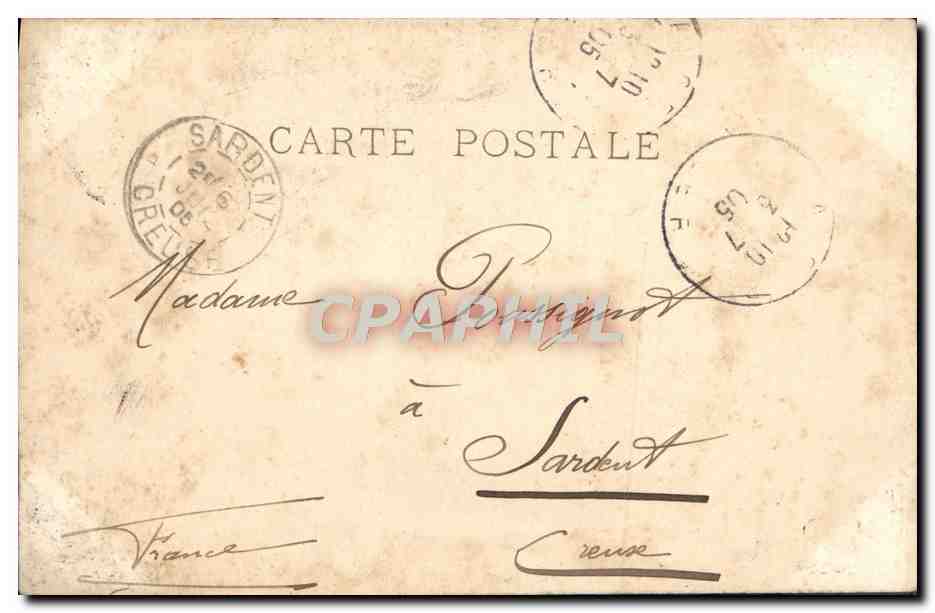 CPA Fantaisie Femme Salon 1905 Checa En route pour la Feria Cheval — Rückseite