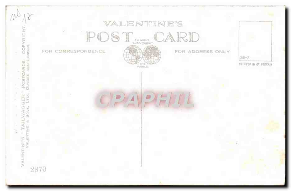 West Highland Terrier — Un Montagnard d'Écosse — Valentine's Tailwagger & Sons Ltd, n°2870 — Verso