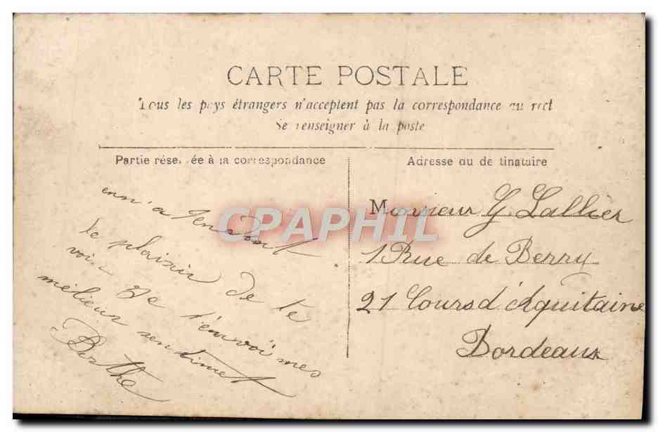 Jardin d'eau avec cabane — Henriot — Freusinger Paris — n° 1208 — Verso