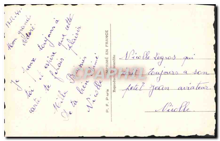 CPA Fantaisie Femme  — Back
