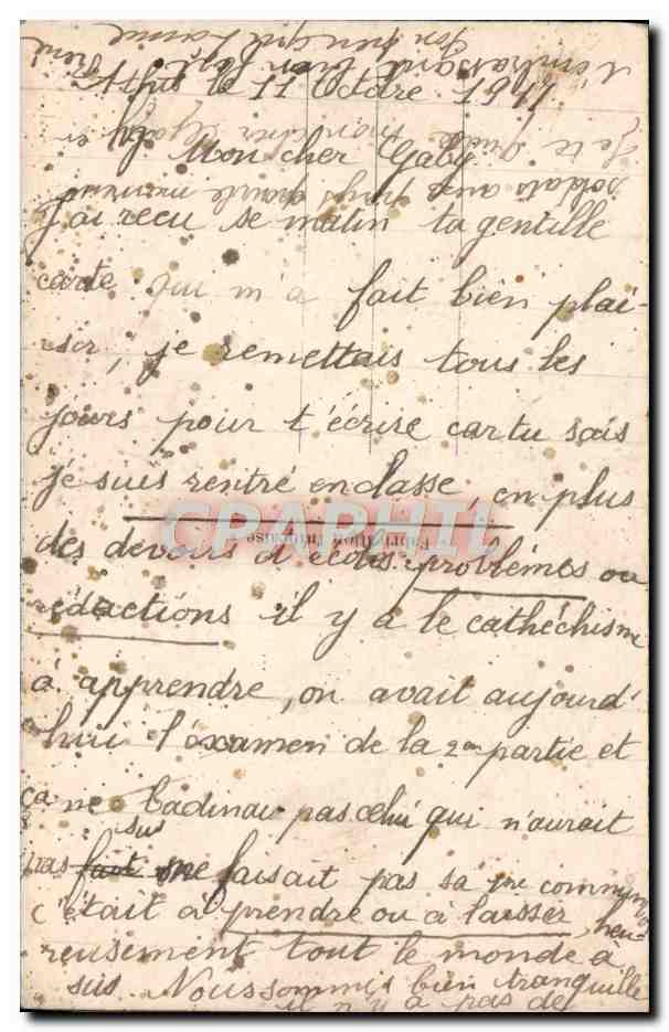CPA Fantaisie Fleurs Mille baisers — Verso