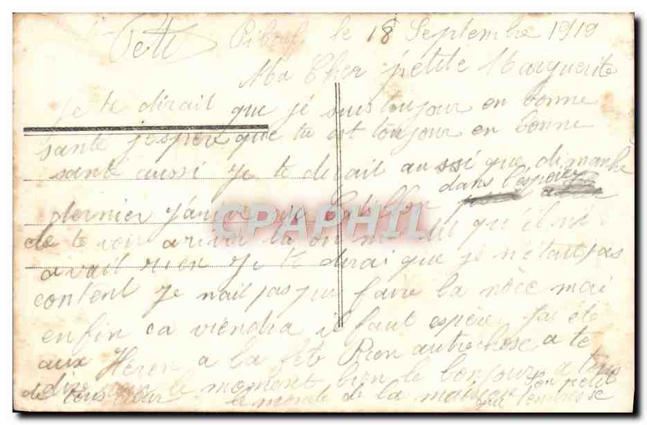 CPA Fantaisie Homme Fer a cheval — Rückseite
