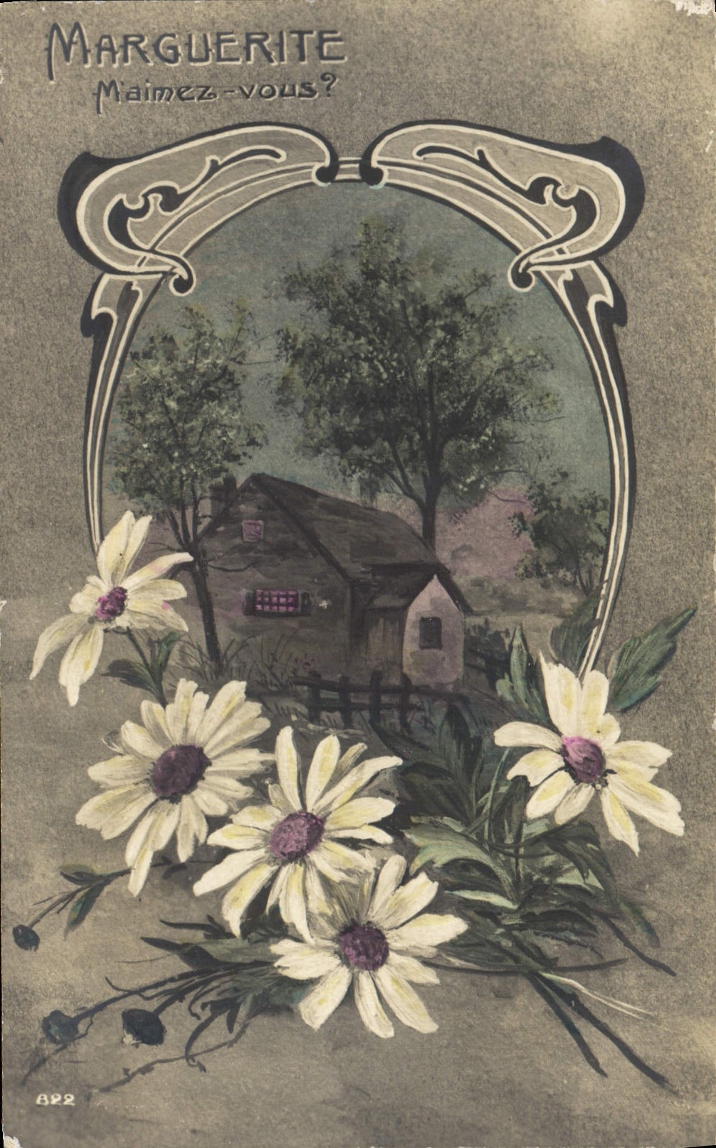 CPA Fantaisie Fleurs Marguerite