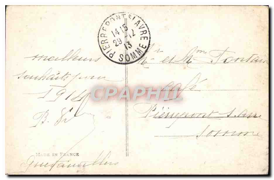 Jeune femme en robe ornée — avec bouquet de roses — éditée par Mésange 37 — Verso