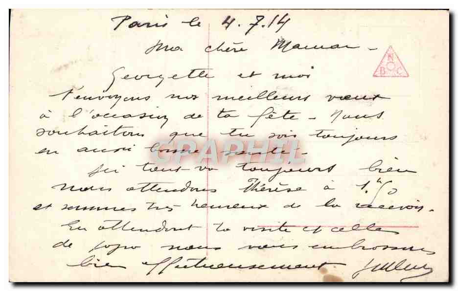 Paris — Carte postale de fête — BOC Paris — Reverso