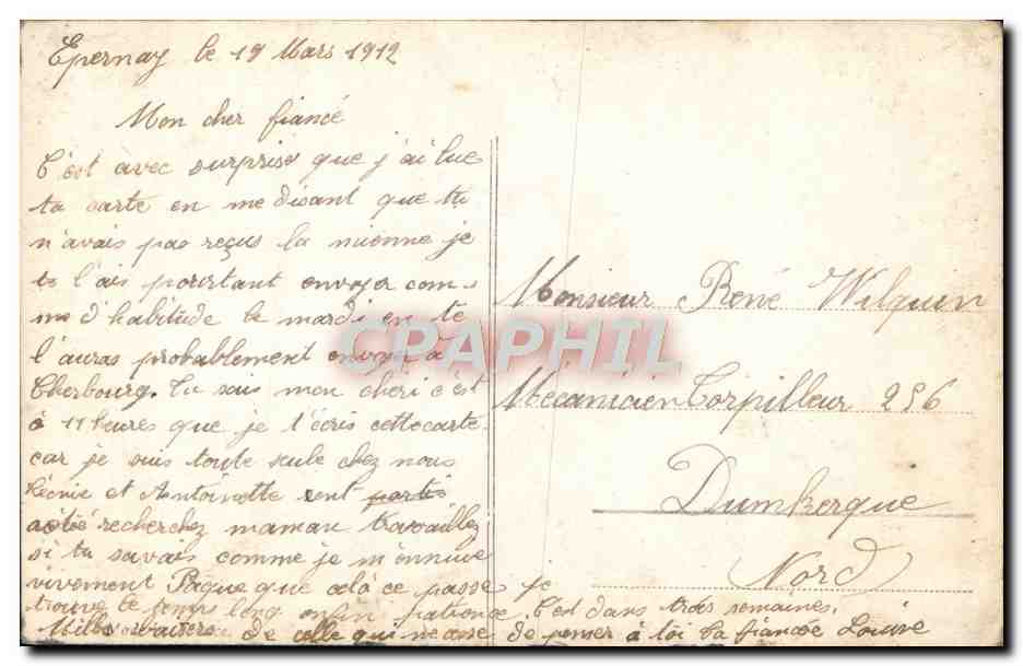 CPA Fantaisie Femme  — Verso