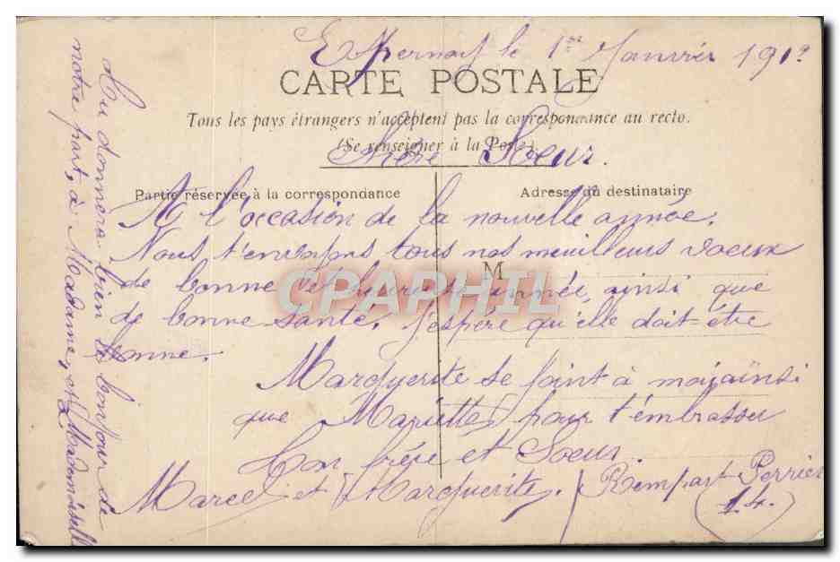 CPA Fantaisie Femme  — Rückseite