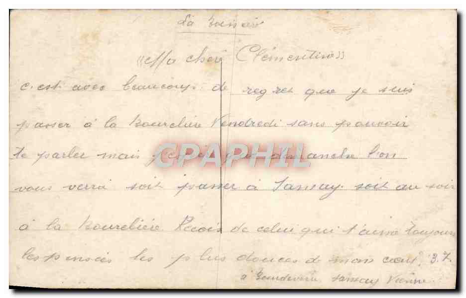 CPA Fantaisie Femme Homme Le reve — Rückseite
