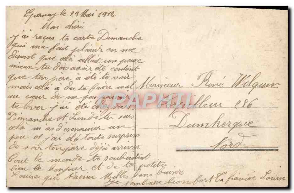 CPA Fantaisie Femme  — Rückseite