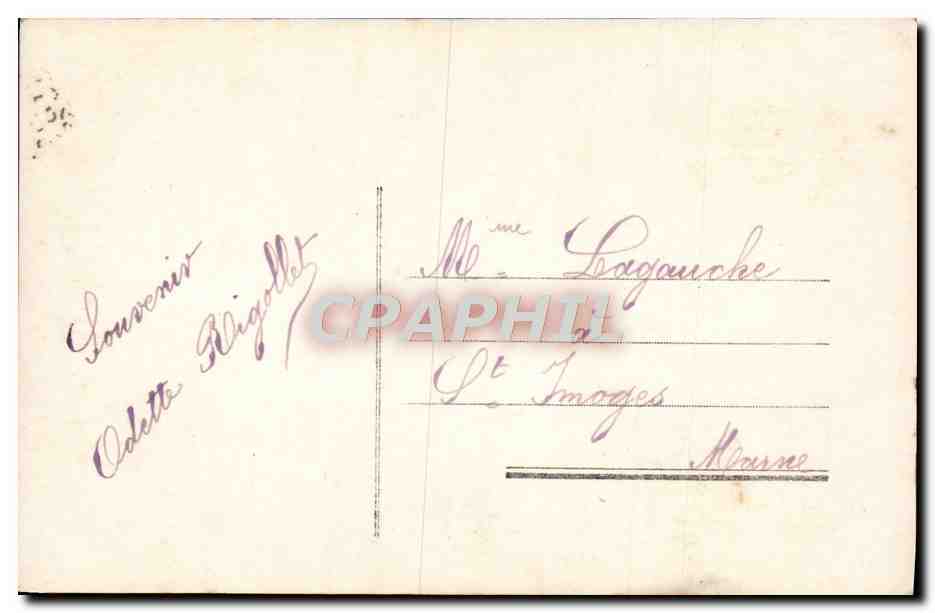 CPA Fantaisie Enfant Souvenir de communion — Verso