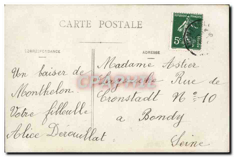 CPA Fantaisie Enfants — Verso